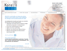 Tablet Screenshot of korelio.com